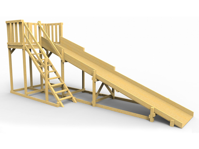 Деревянная зимняя горка Сорбет Мята 3