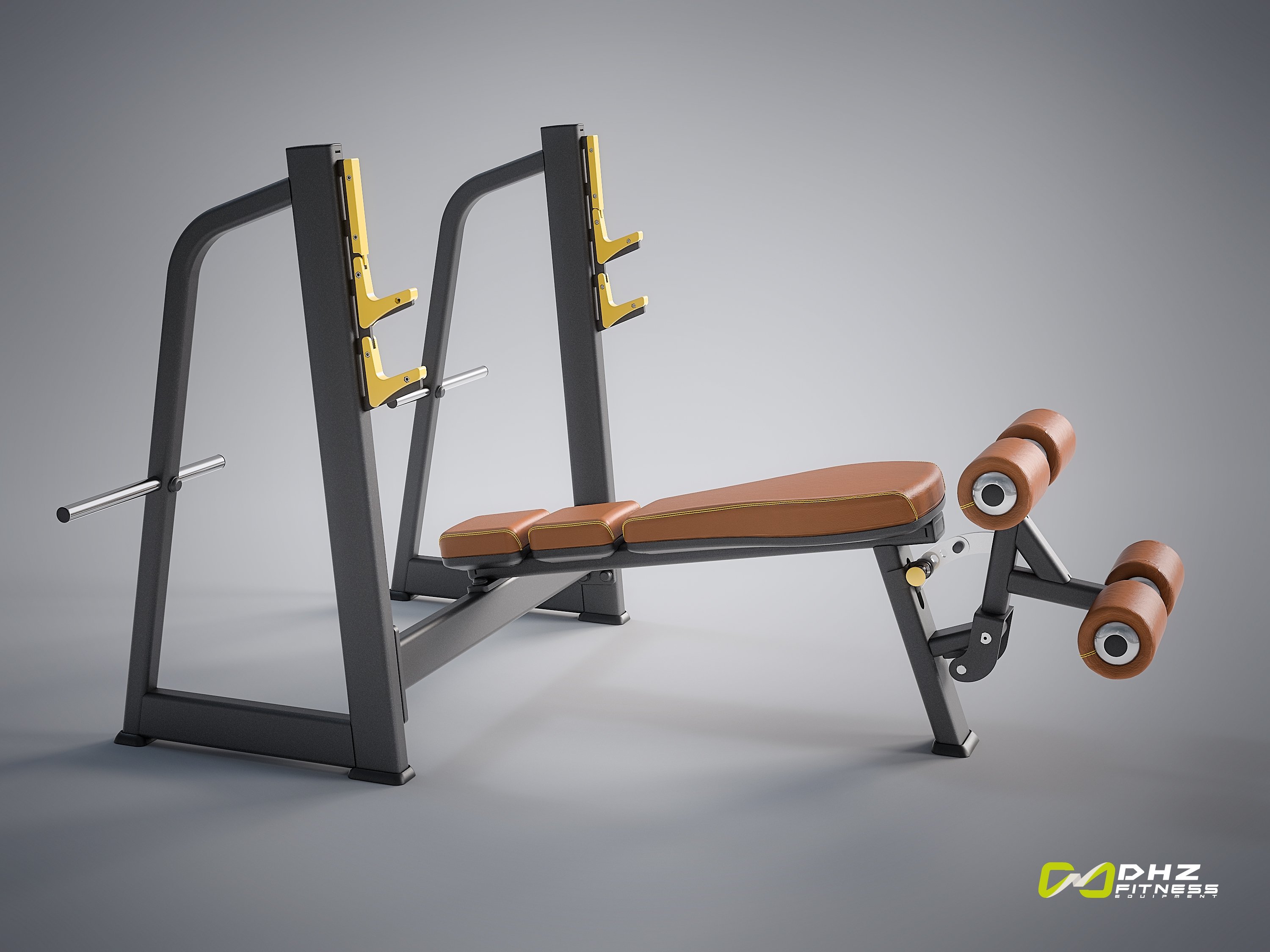 Скамья-стойка для жима под углом вниз E-1041В - вид 5