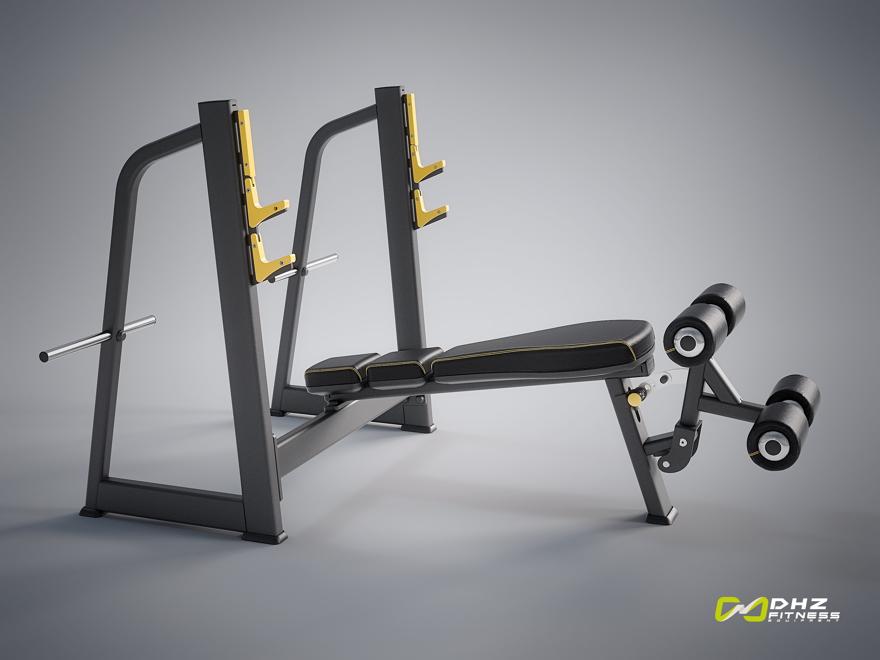 Скамья-стойка для жима под углом вниз E-1041В - вид 3
