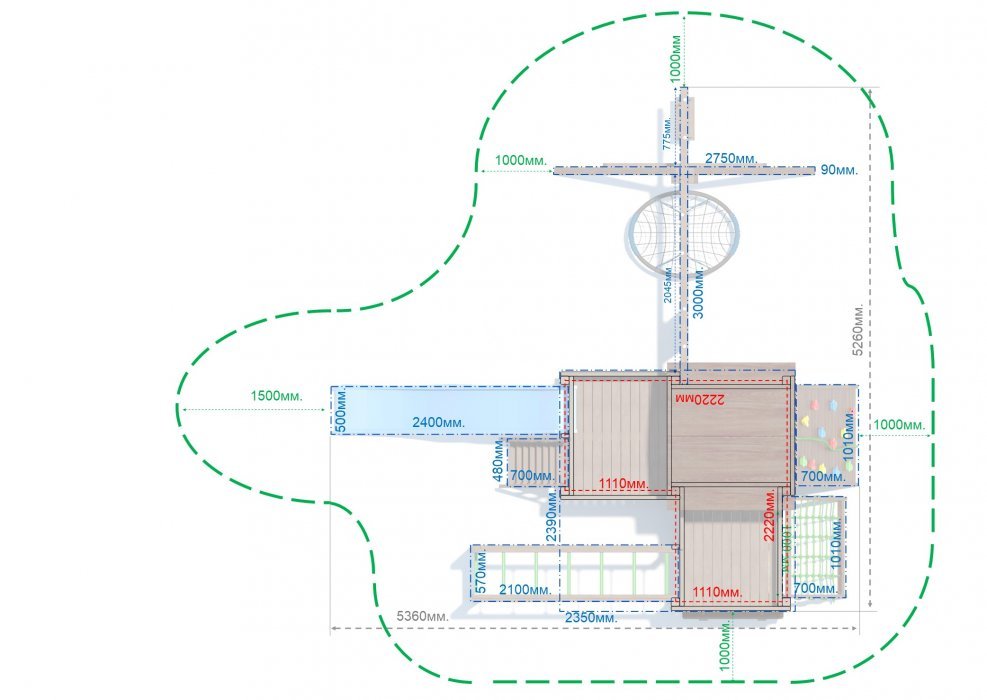 Детский игровой комплекс серия С3 модель 1 - вид 3