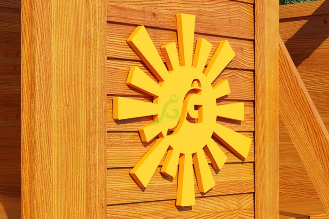 Детская деревянная площадка Клубный домик 2 с трубой и рукоходом Luxe - вид 4