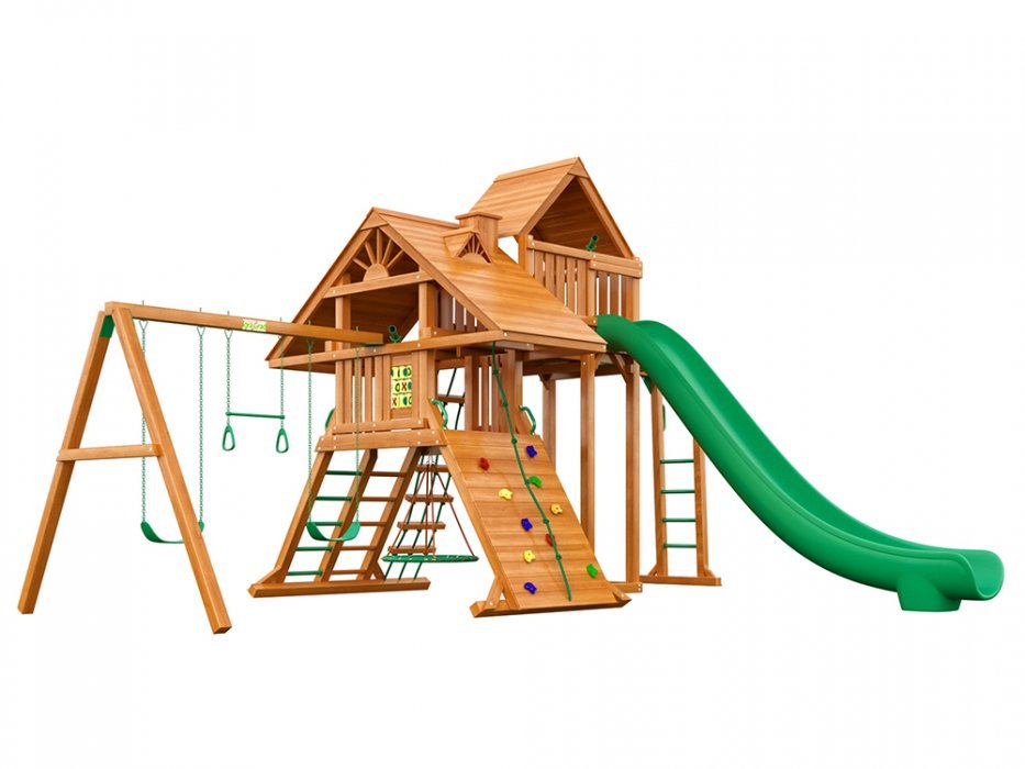 Деревянная детская площадка Крепость Deluxe + - вид 4