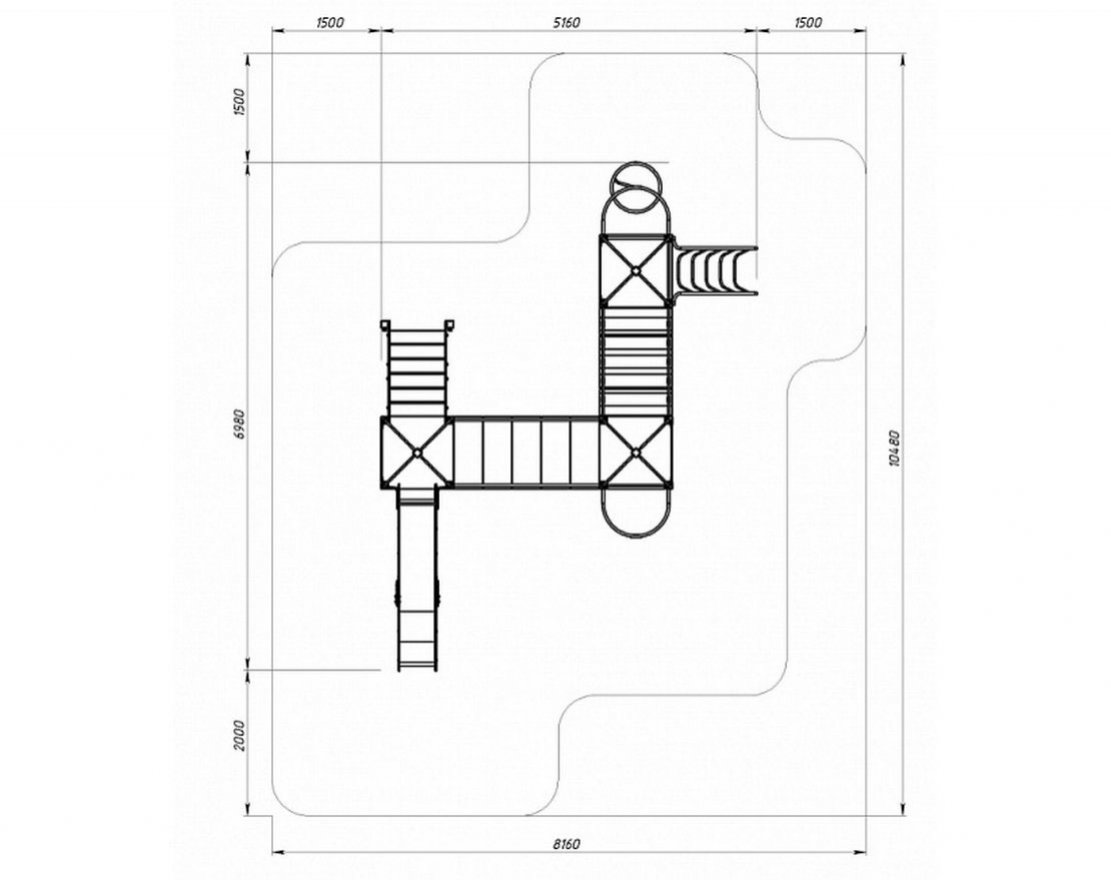 Детская игровая площадка Лаборатория веселья-8 (серая) - вид 3