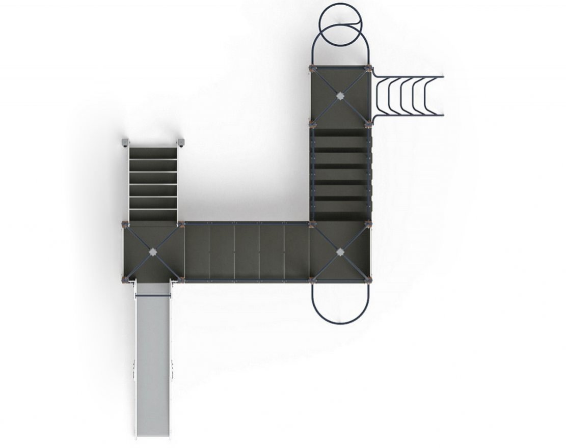 Детская игровая площадка Лаборатория веселья-8 (серая) - вид 4