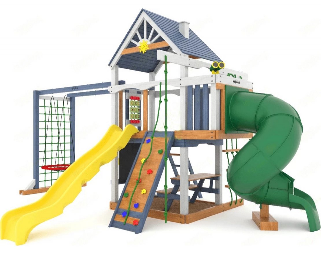 Детская площадка Шато с трубой (Дерево) мод.1 - вид 2