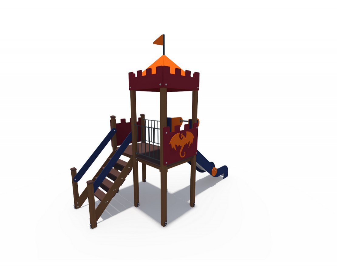 Детский игровой комплекс Империя Башня дракона Н-1200 ДИО 02010 - вид 2