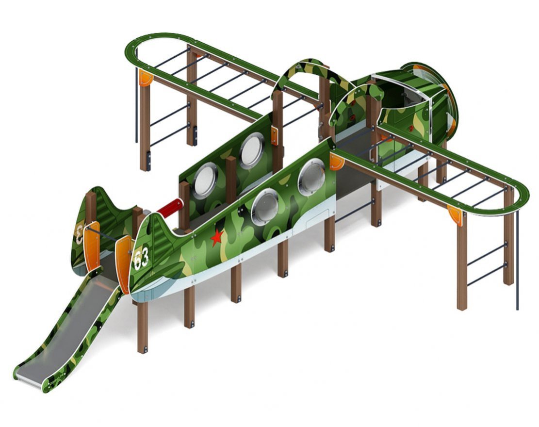 Детская игровая площадка Высший пилотаж-3 (камуфляж) - вид 3