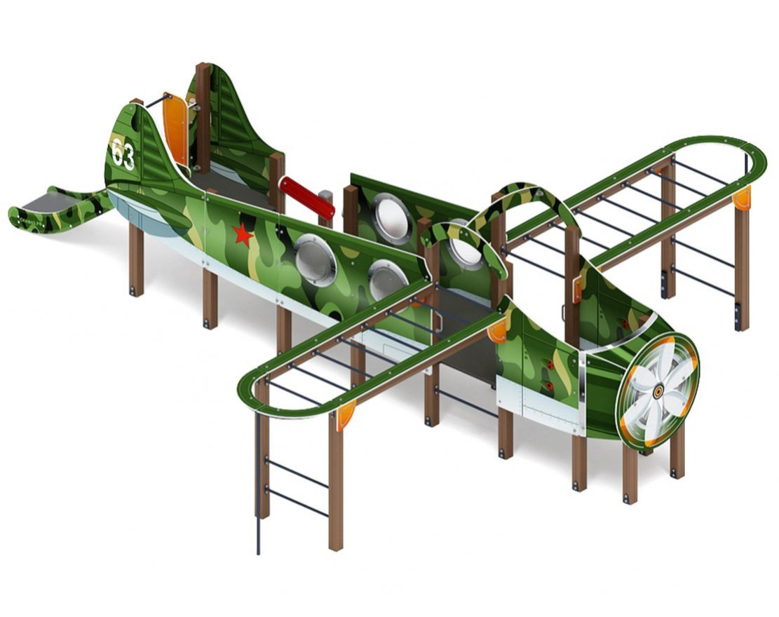 Детская игровая площадка Высший пилотаж-3 (камуфляж) - вид 4