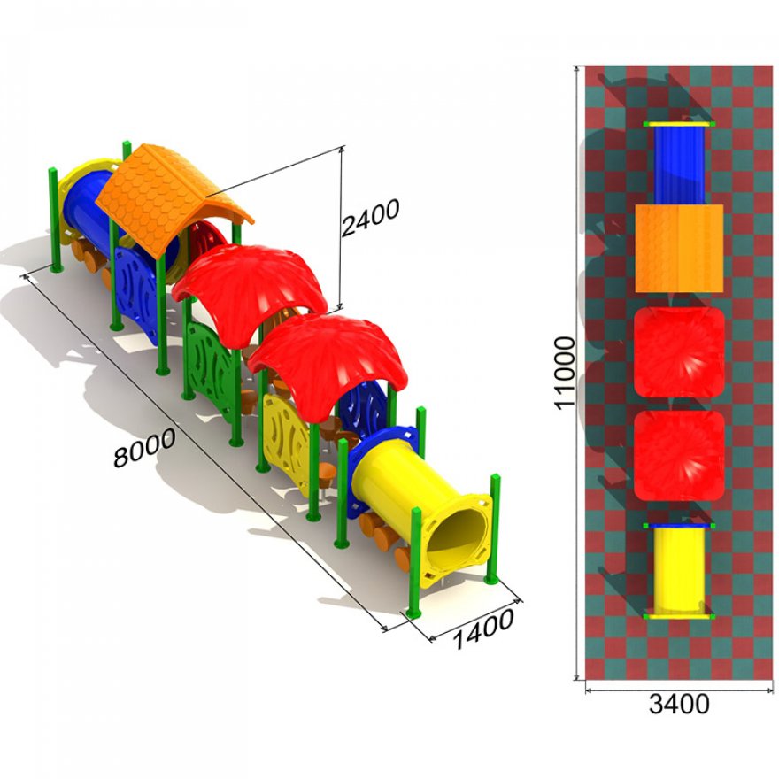 Детский игровой комплекс Вагоновожатый 3 - вид 3