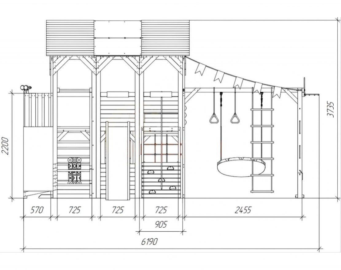Детский игровой комплекс Домик приключений 3 - вид 4
