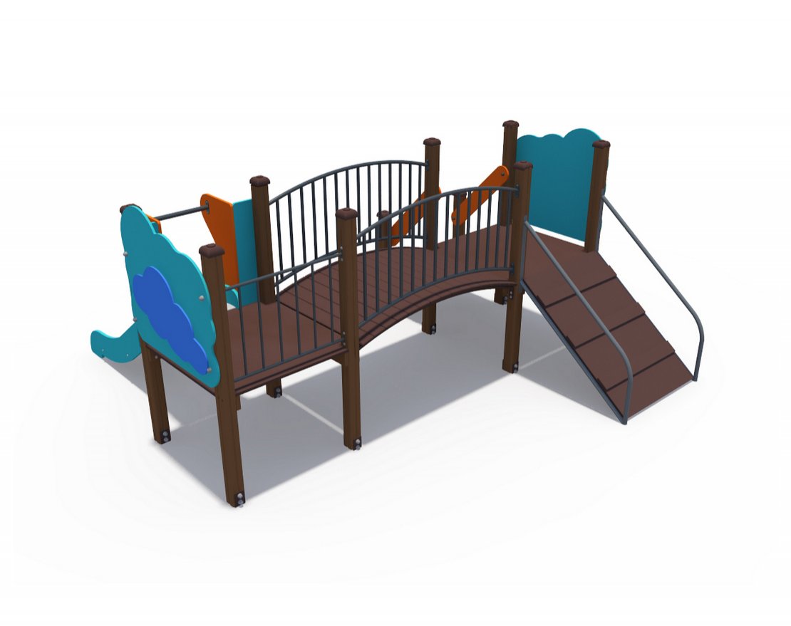 Детский игровой комплекс Литл с металлическим скатом Н-750 ДИО 04013 - вид 4