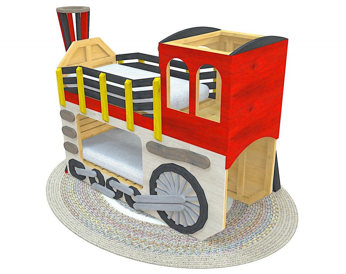 Двухъярусная кровать TORUDA WOOD Поезд - вид 2