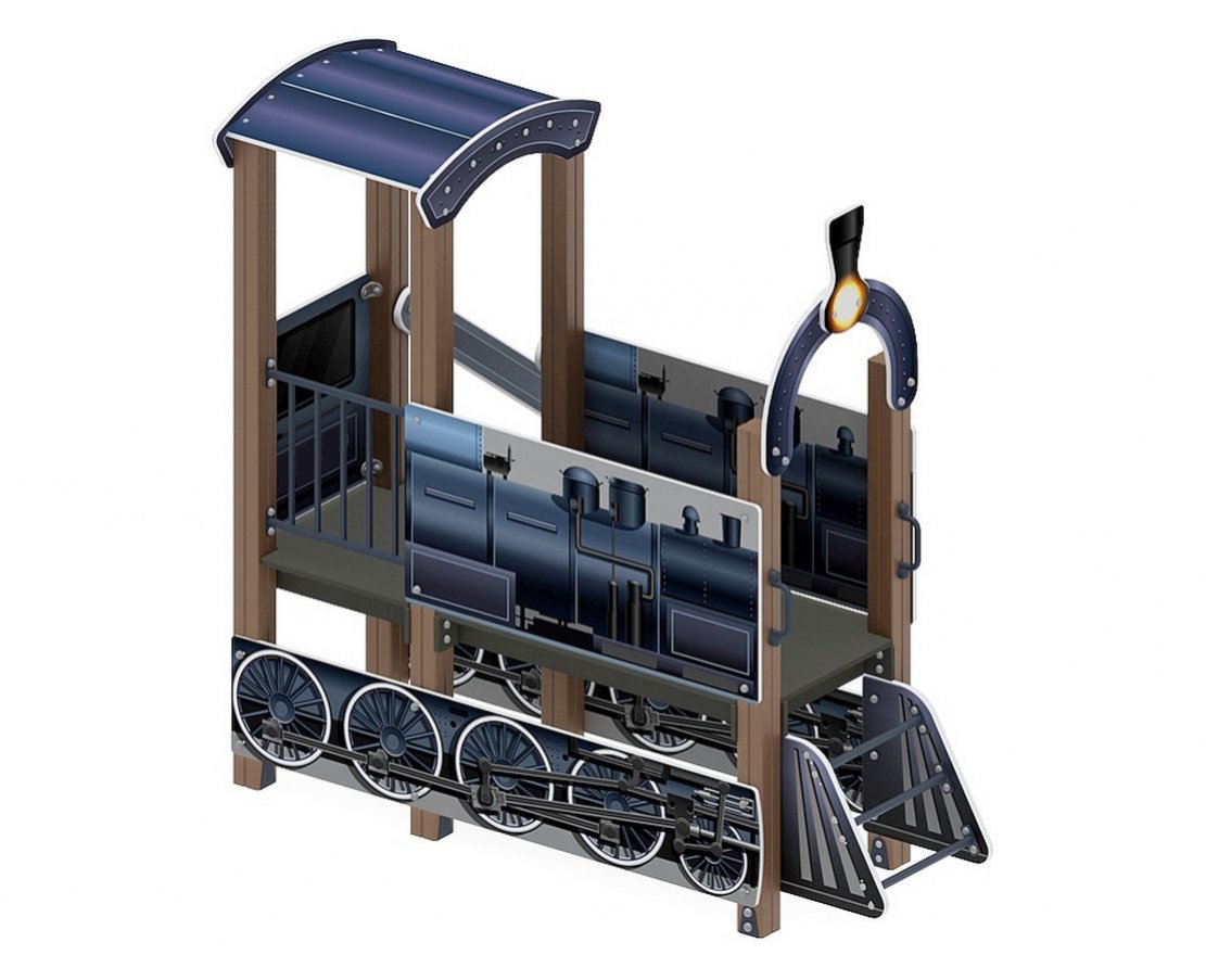 Игровая форма Поезд детства 3 серо-синий - вид 2