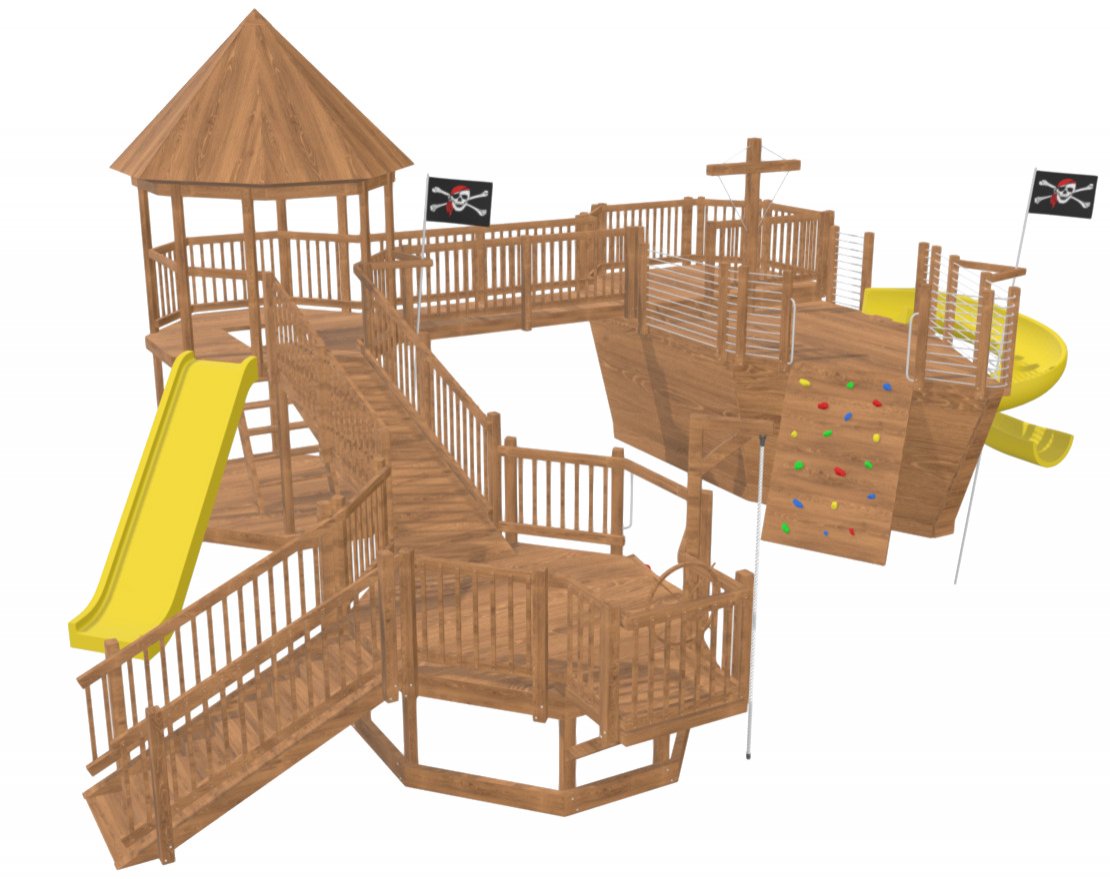 Игровая площадка TORUDA WOOD Пиратский корабль 7 - вид 4
