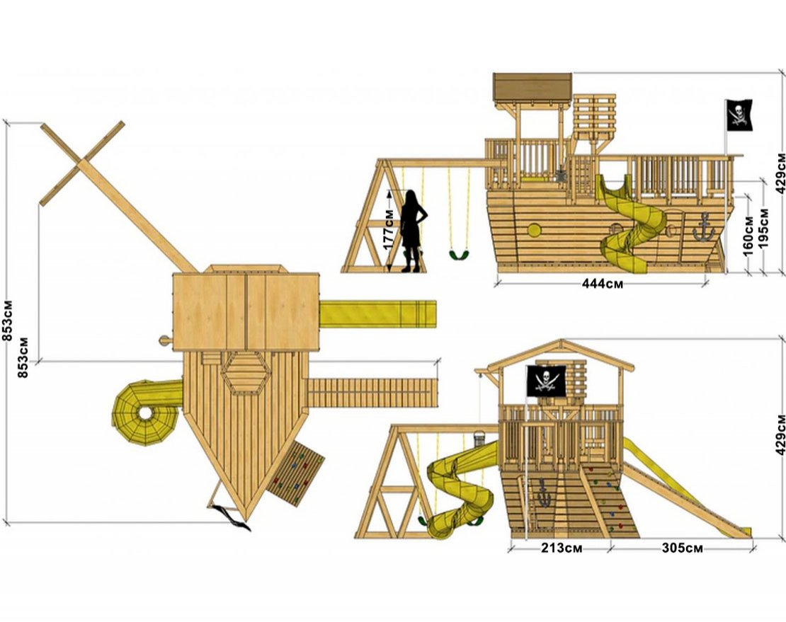 Игровой комплекс TORUDA WOOD Пиратский корабль 3 - вид 2