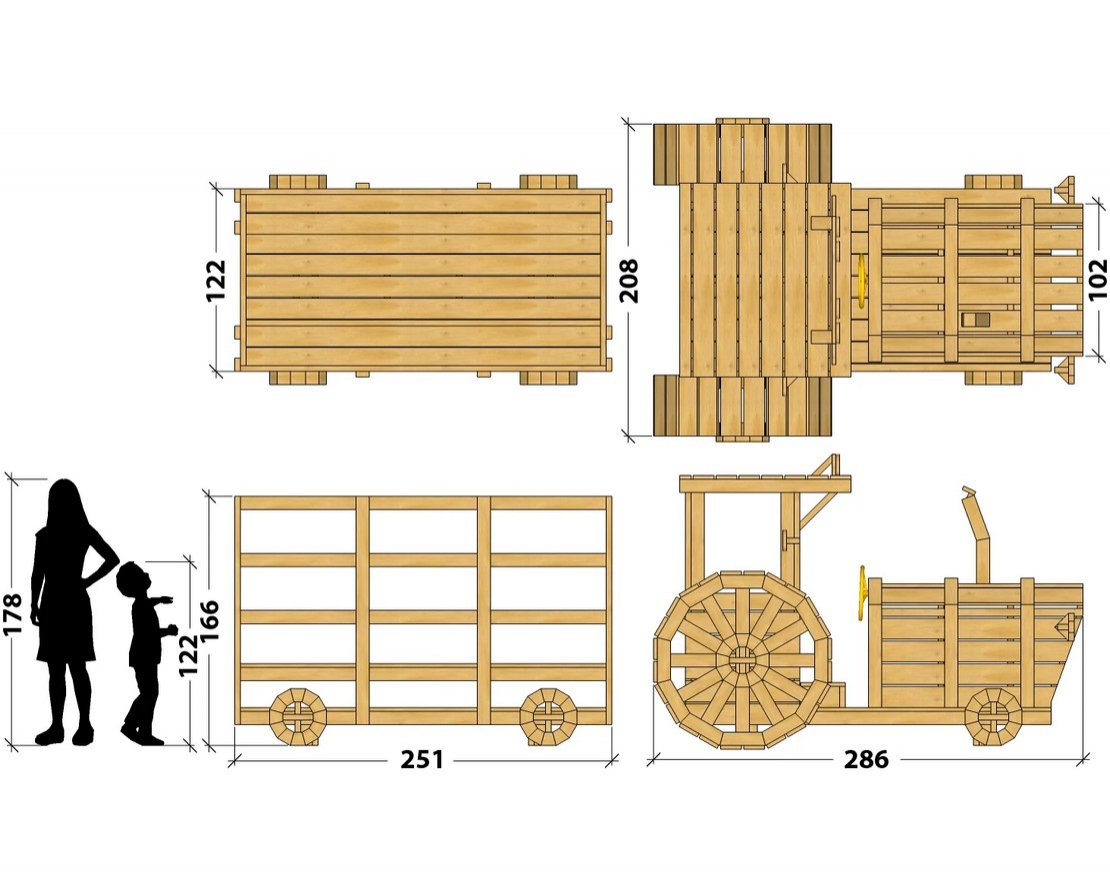 Игровой комплекс TORUDA WOOD Трактор - вид 2