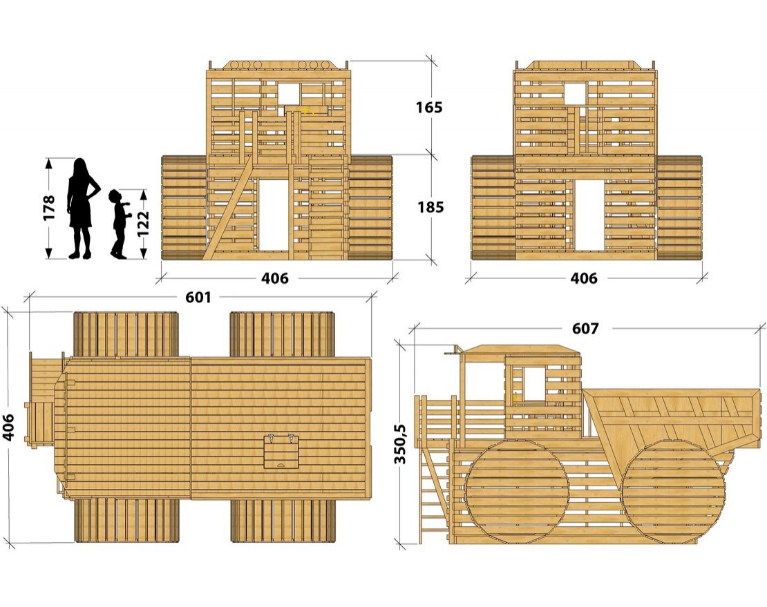 Игровой комплекс TORUDA WOOD Самосвал - вид 3