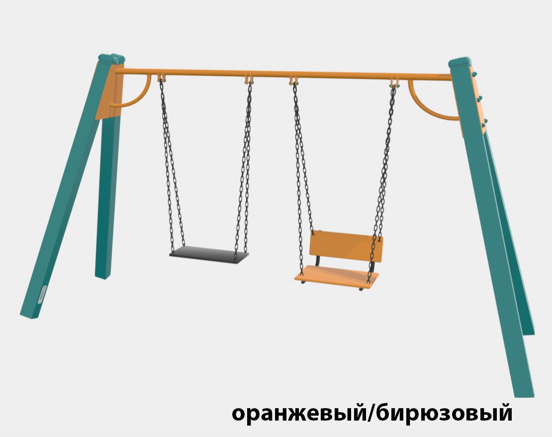 Качели на металлических стойках TORUDA 01250 (качель со спинкой и лодочка) - вид 2