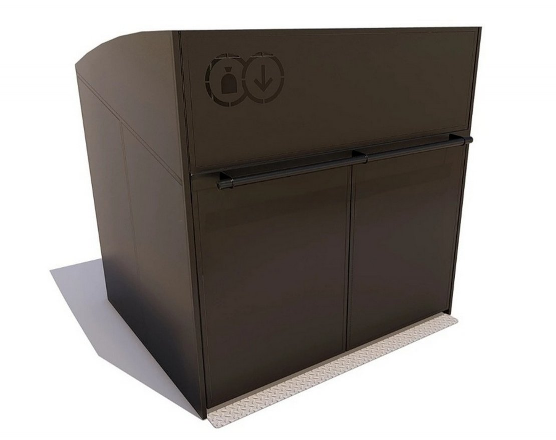 Контейнерный шкаф для ТБО Модуль металл - вид 5