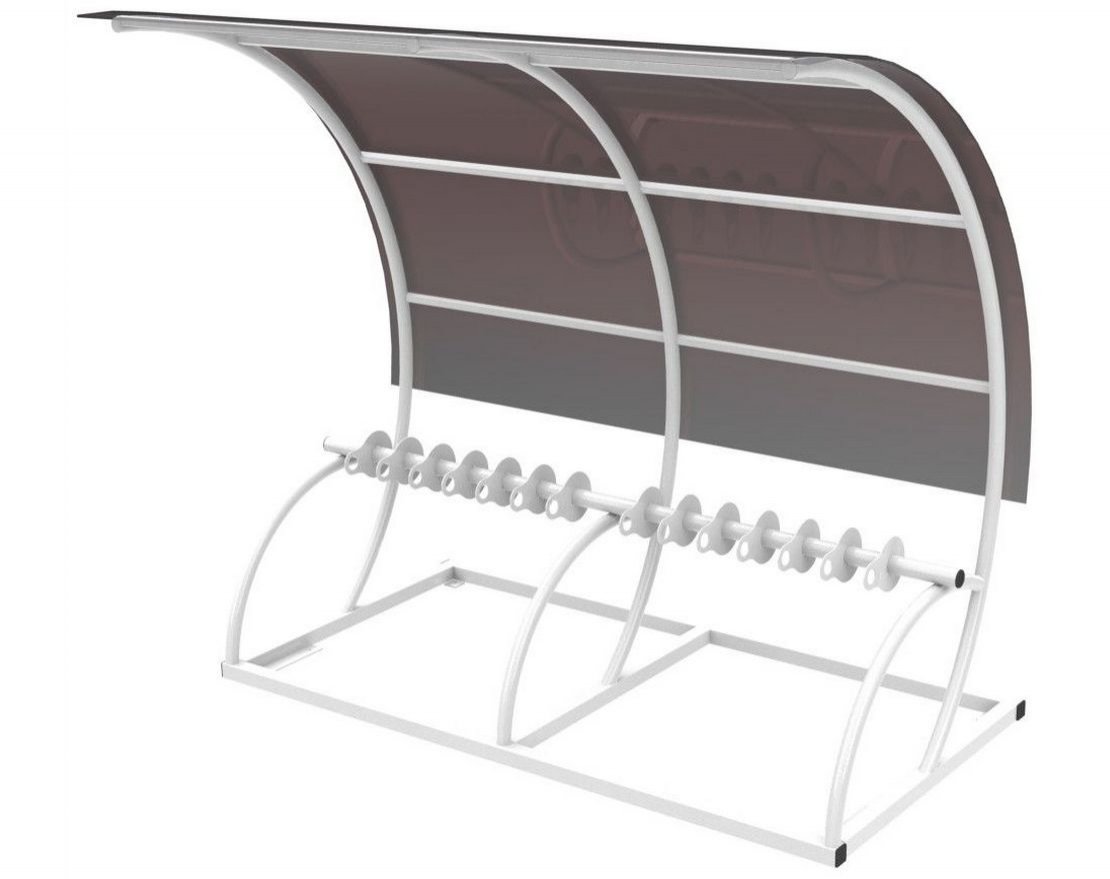 Парковка для самокатов Лотос с навесом SP8 (на 14 мест) - вид 4