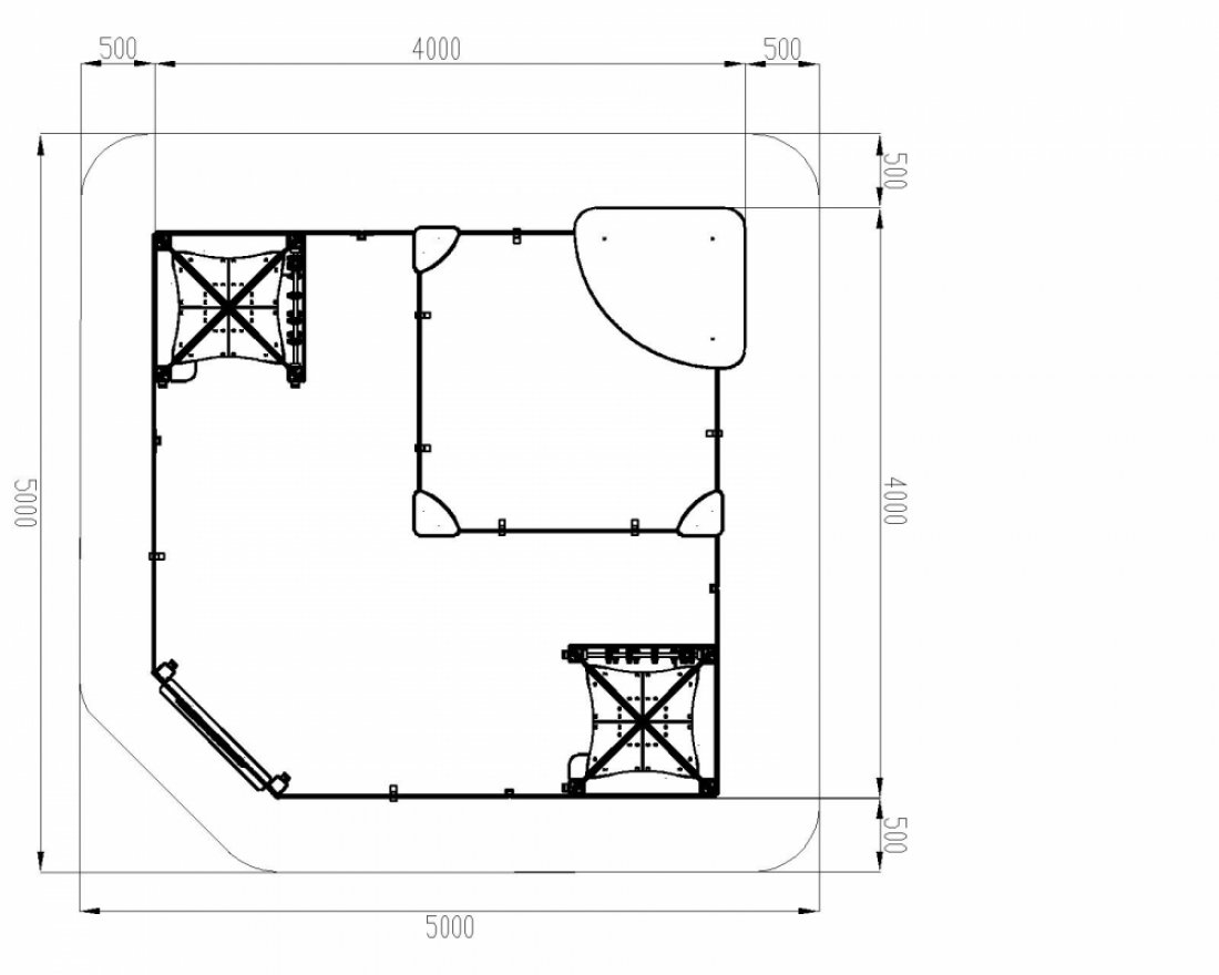 Песочный дворик Затерянный горизонт-1, с горкой - вид 3