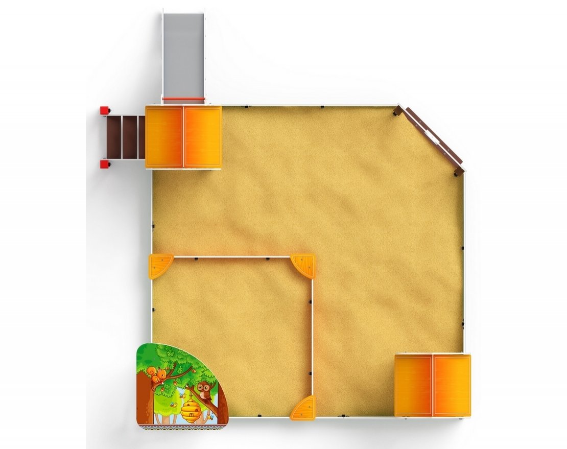 Песочный дворик Золотой мираж-5, с горкой - вид 3