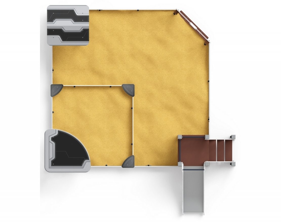 Песочный дворик Золотой мираж-4, с горкой - вид 4
