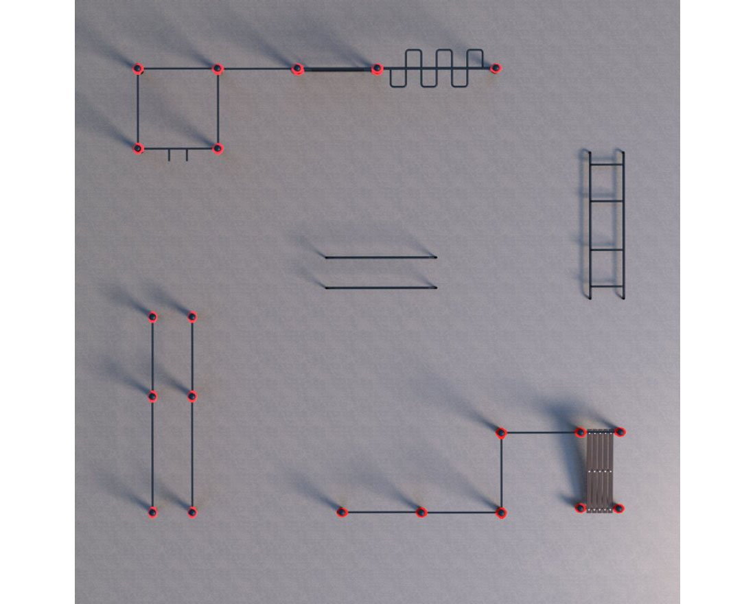 Проект Дворовая площадка для Воркаут и ГТО 2-1 (10 x 10 м) - вид 3