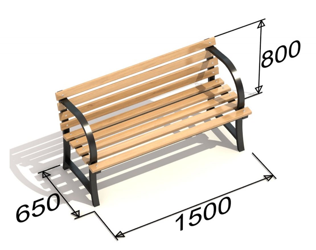 Скамья парковая 5 - вид 3