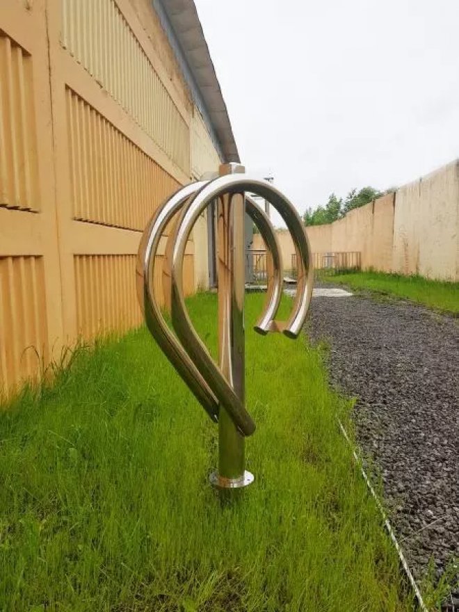 Велопарковка Дабл 2 места VP20A (Нержавеющая сталь) - вид 4