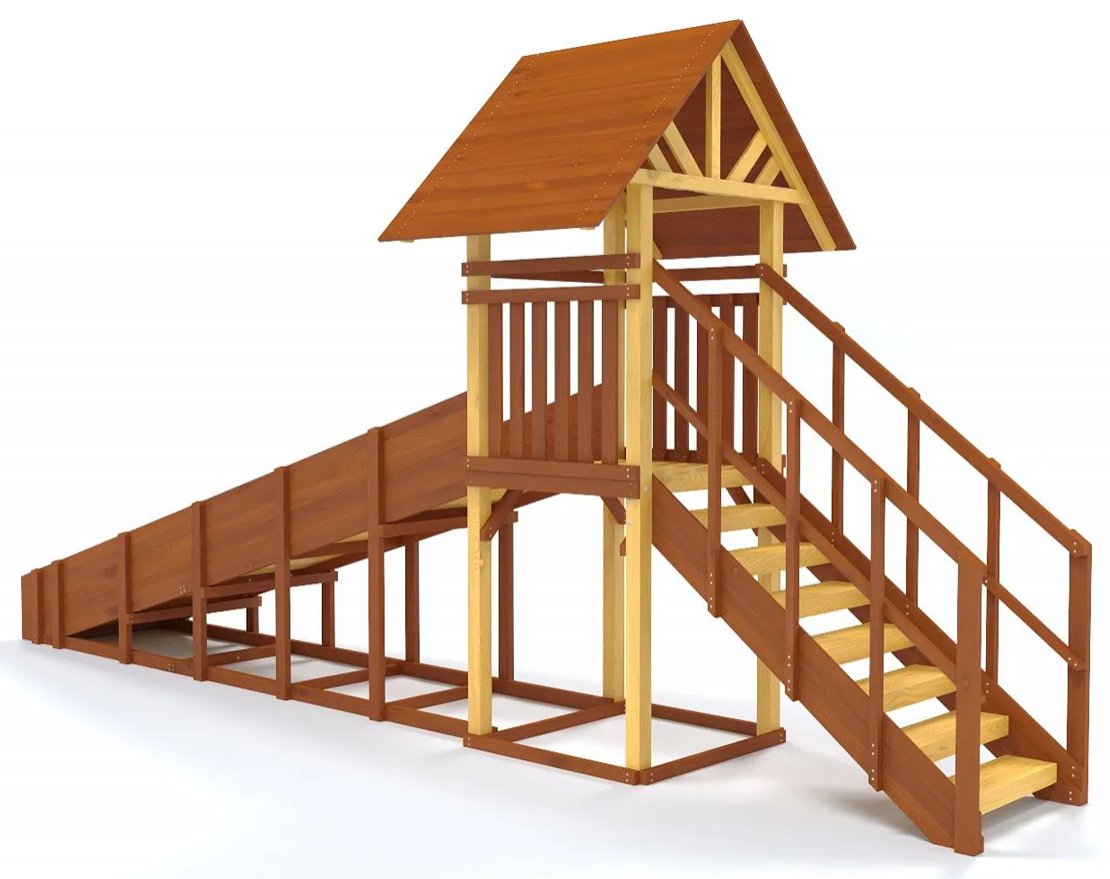 Зимняя деревянная горка TORUDA Север-5 (скат 5 м) - вид 2