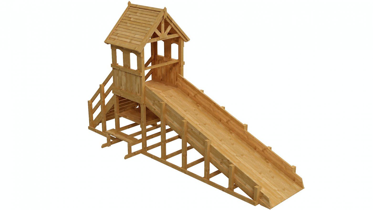 Зимняя деревянная заливная горка Ледяная Избушка 2 - вид 5