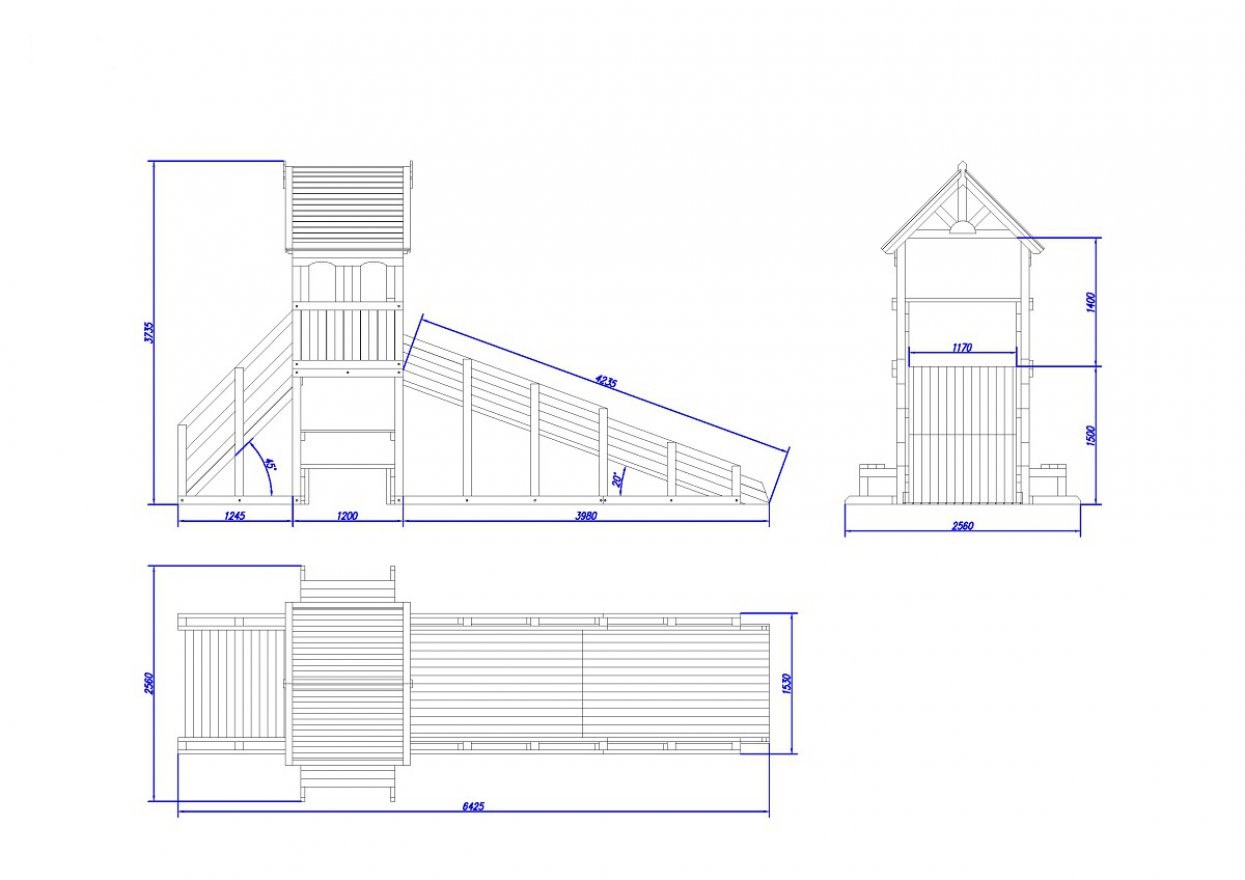 Зимняя деревянная заливная горка Ледяная Избушка 2 - вид 4