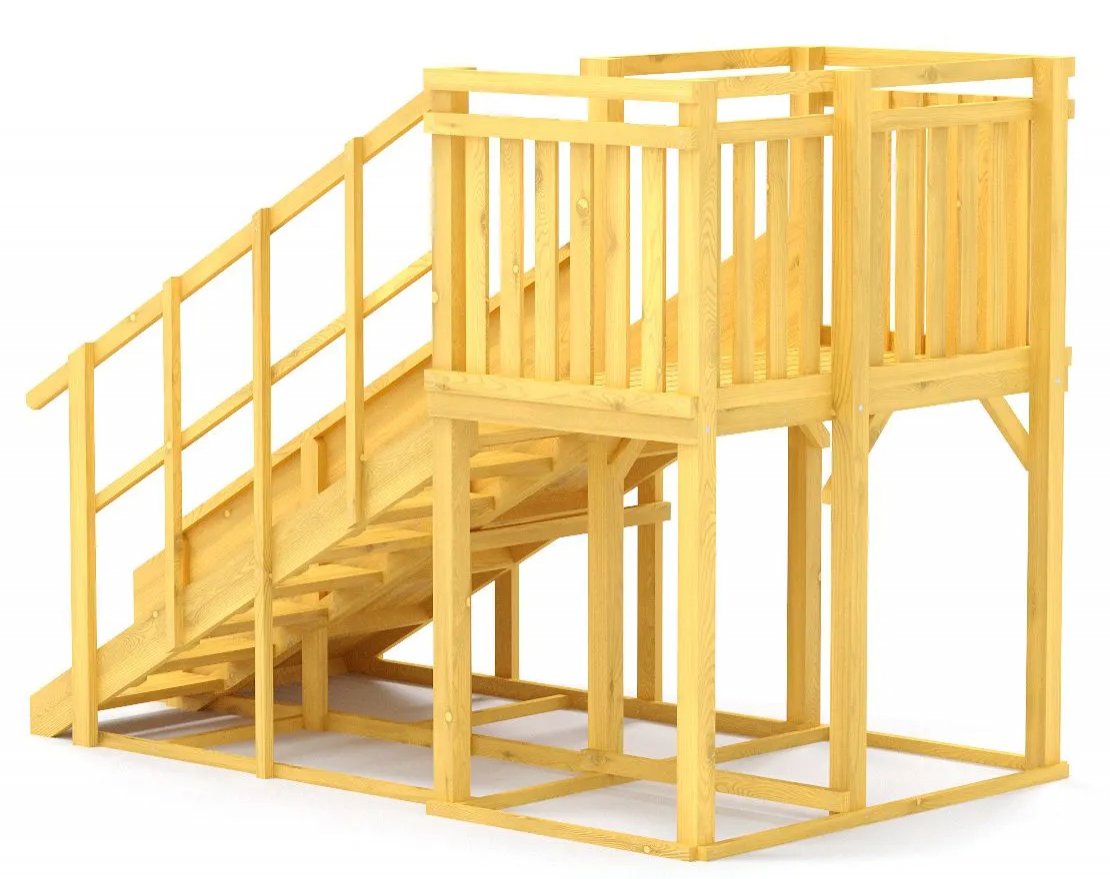 Зимняя горка TORUDA Север wood-3 (скат 3 м) - вид 2