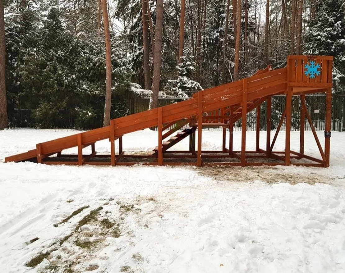 Зимняя горка Snow Fox (скат 10 м) с окраской - вид 3