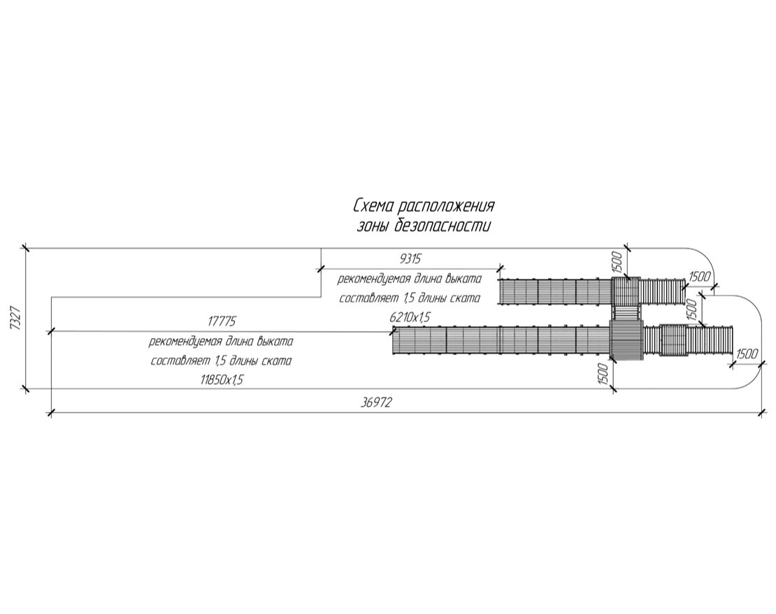 Зимняя горка TORUDA Север - 9/4 (скаты 11,85 м и 6,21 м) - вид 4