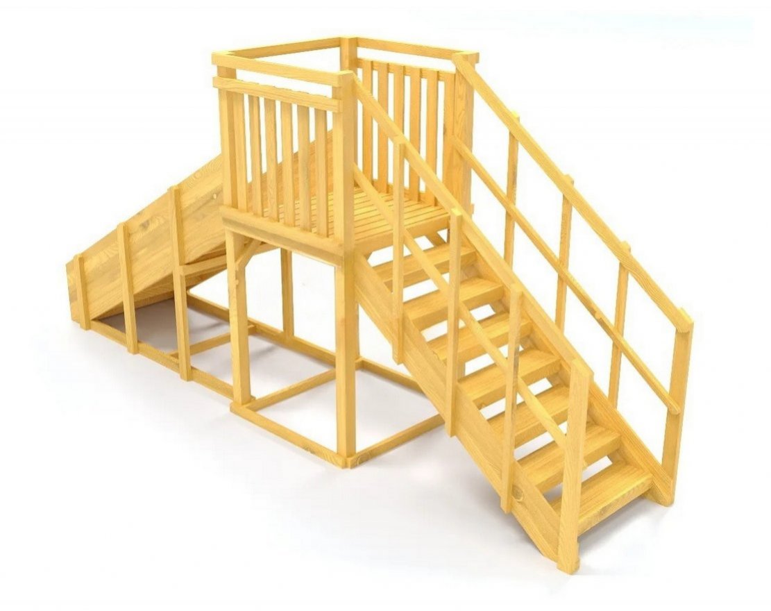 Зимняя горка TORUDA Север wood-2 (скат 3 м) - вид 4