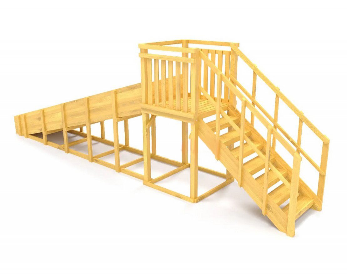 Зимняя горка TORUDA Север wood-2 (скат 5 м) - вид 5