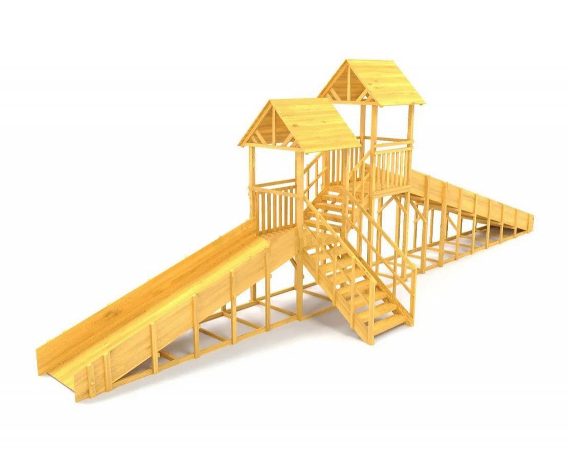 Зимняя горка TORUDA Север wood-7/4 (скат 7,7 м и 5 м) - вид 2