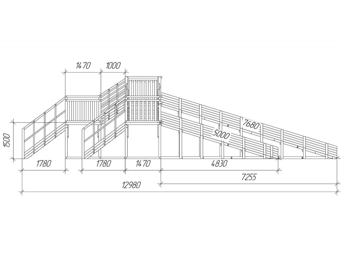 Зимняя горка TORUDA Север wood-7/5 (скаты 5 м и 7,68 м) - вид 4