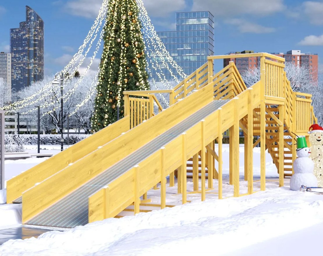 Зимняя горка TORUDA Север wood-7/5 (скаты 5 м и 7,68 м) - вид 2