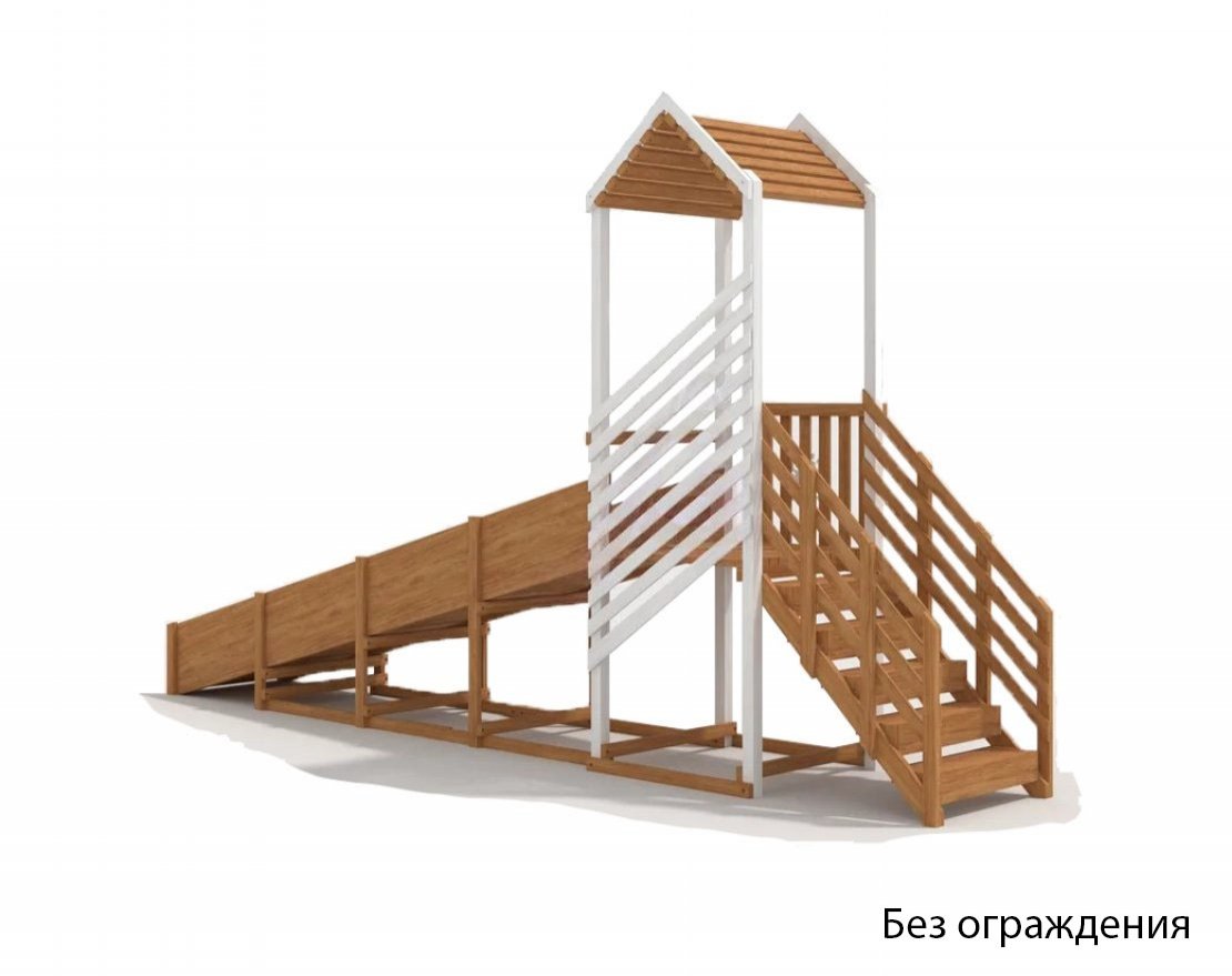 Зимняя горка Snow Fox, скат 5 м, без ограждения - вид 4